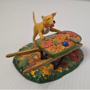 Department 56 Harvest Fields Pup Autumn Village Accessory Ceramic